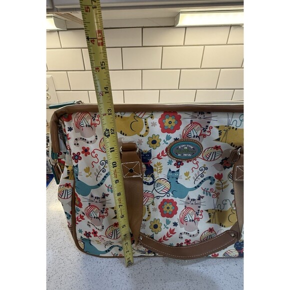Lily Bloom Large Travel Tote Bag Cats Kitten Design Colorful 18" Luggage - Picture 10 of 16